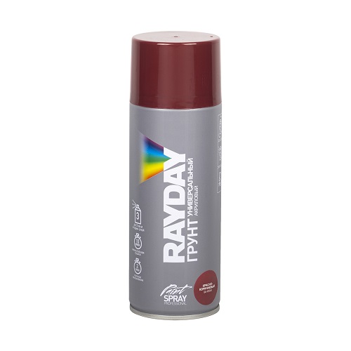 Грунт-аэрозоль акриловый RAYDAY 520мл красно-коричневый